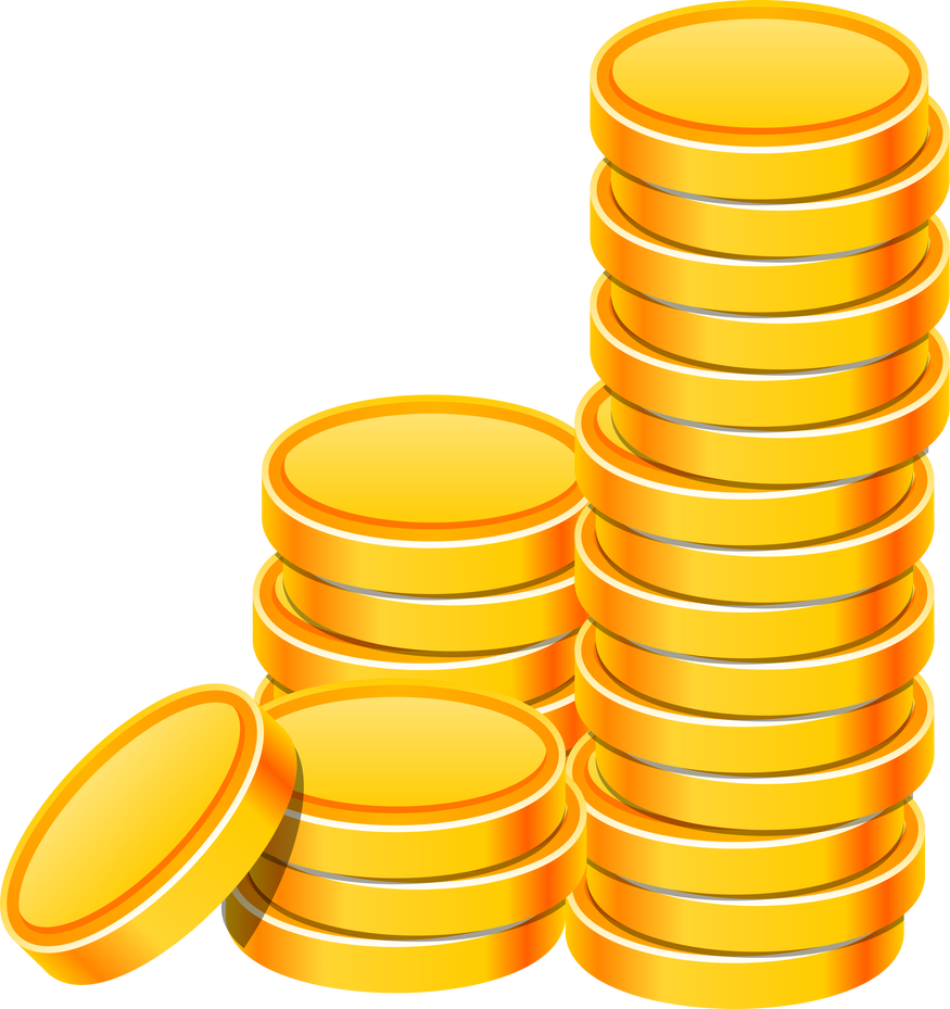 Stack of Gold Coins Illustration